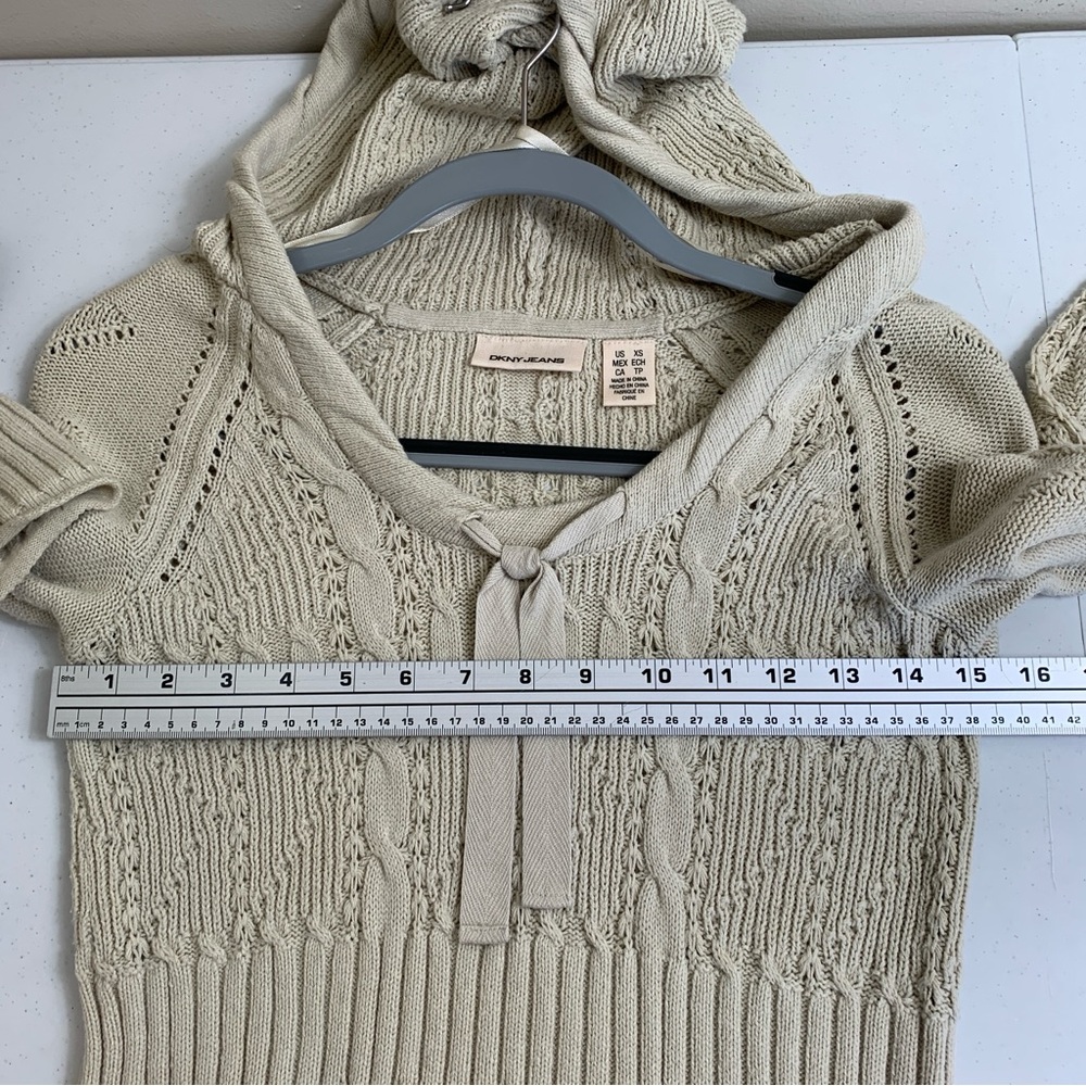 DKNY Jeans Women’s knit hooded sweater-XS - Picture 8 of 13